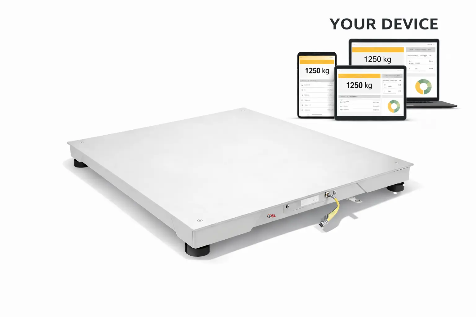 INOX floor scale - FDN, Wi-Fi/BLE/ETH